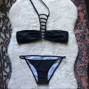 NEW Victoria’s Secret Black Bandeau Bikini Size M